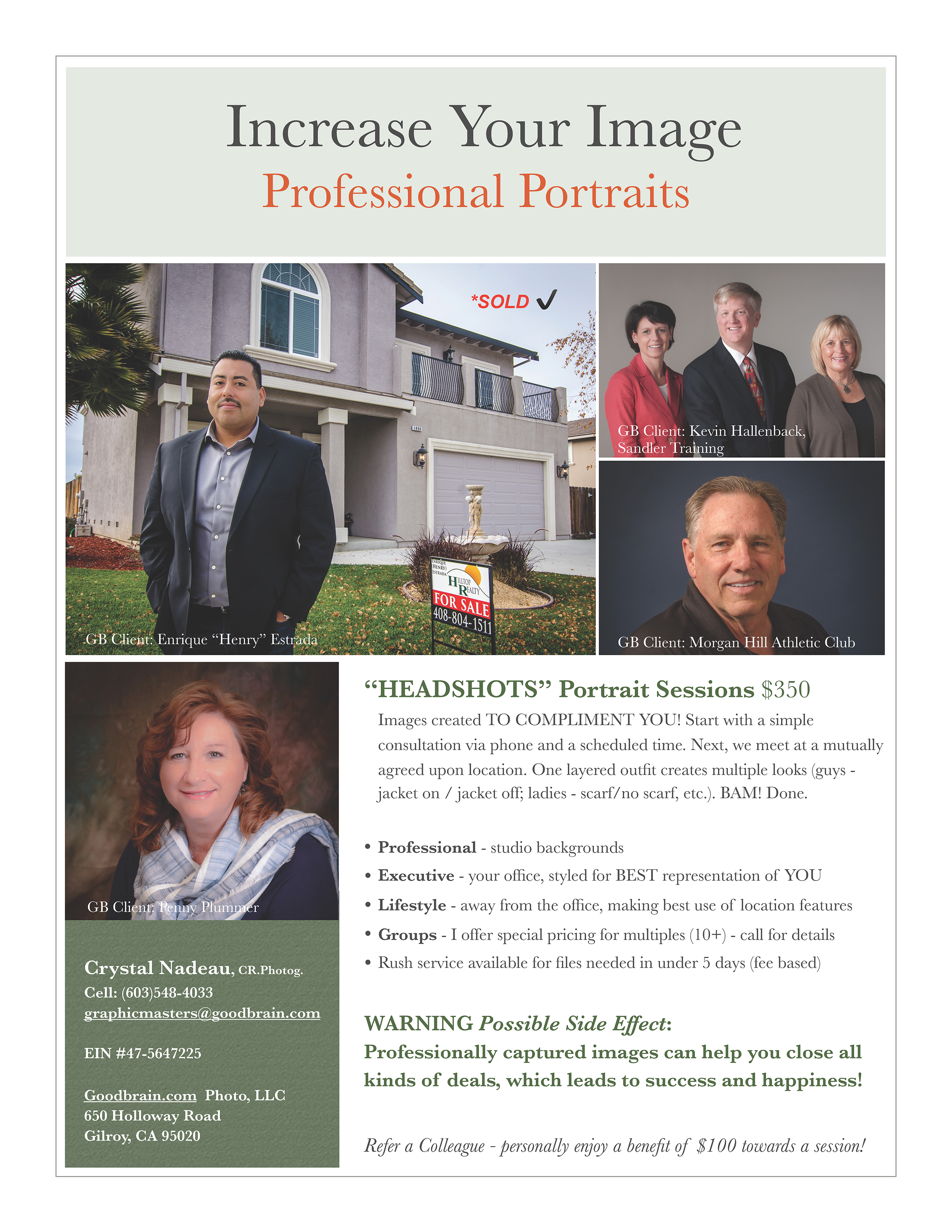 Improve Your Image with Professional Portraits!