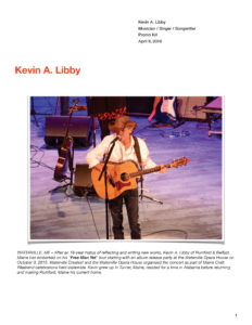 Kevin A Libby / Singer-Songwriter Promo Kit