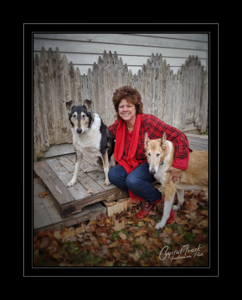 A client with her 2 dogs in Gone Flannel Portraits by Goodbrain.com Photo